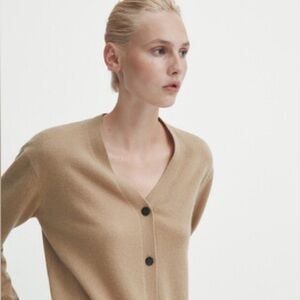 NWT Massimo Dutti V-Neck Cardigan 100% Cashmere